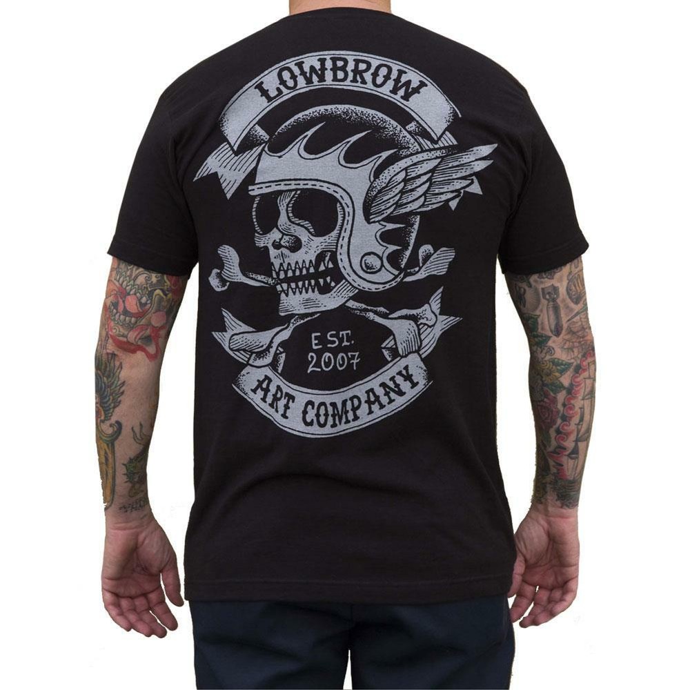 Fury Road by Adi Motorcycle Skull Men’s Black Tee Shirt Tattoo Art Streetwear