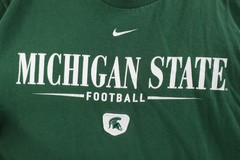 Vtg Nike Men S Travis Scott Mini Swoosh Michigan State University Football Shirt