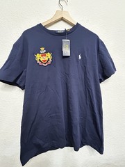 Polo Ralph Lauren Spain Crest T-Shirt Navy Blue Classic Fit Size M NWT 24 ESP