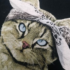 Cat tee shirt for the homies milk size small gothcore festival retro black