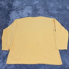 Tommy Hilfiger Men’s Vintage 90s Waffle Knit Long Sleeve Thermal Shirt Yellow XL