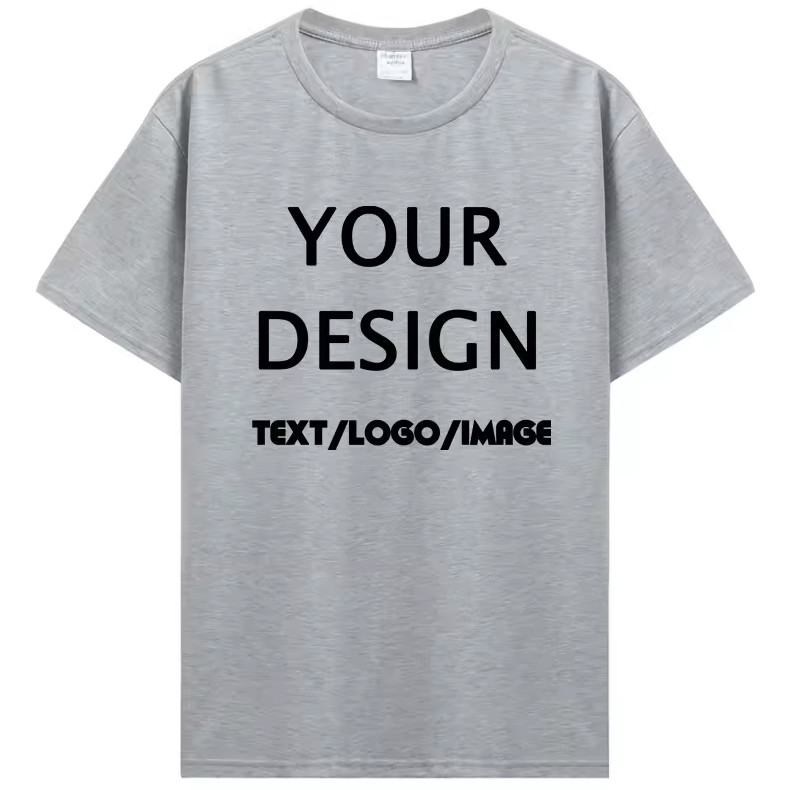Custom Personalized Printed T-Shirt Logo Text Oversized Cotton Work Tee