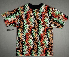 Jordan AJ Hare Retro All Over Print Zigzag T Shirt Loose Fit Small NWT. #0027