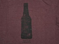NWT Mens BANANA REPUBLIC Graphic Tee T-Shirt BEER Bottle Anatomy Wine Red *1R