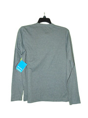 Columbia Wildberry Henley Shirt Men’s Small NWT Omni-Wick UPF 15 Gray LS
