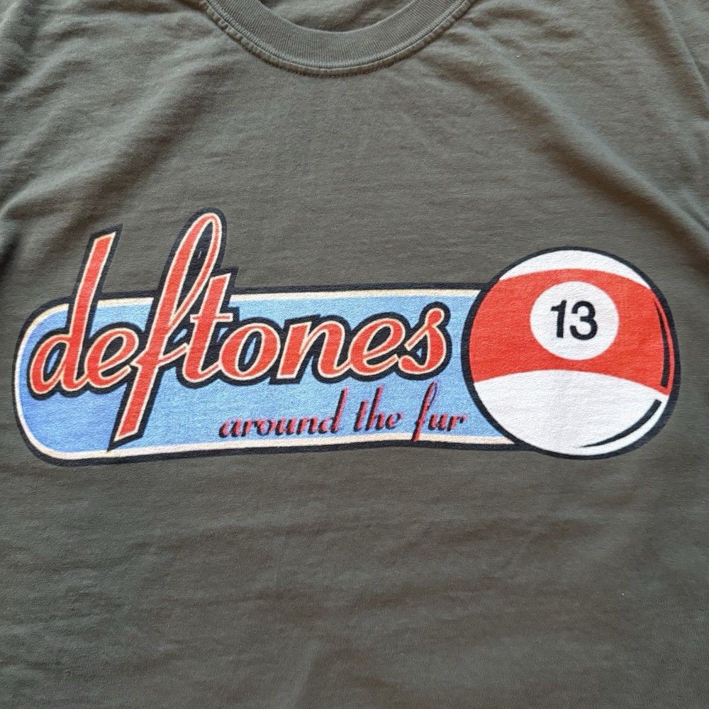 Deftones Around The Fur 98 Tour MODERN T-shirt 13 Pool Ball Green