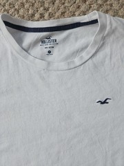 Hollister Must Have Collection White T Shirt Crew Neck Short Sleeve 100% Cotton