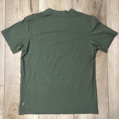 Public Rec Mens Go To V Neck Shirt Performance Stretch Pima Cotton Green Size M