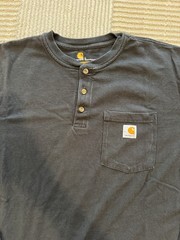 Carhartt Mens Original Fit Thermal Henley Shirt Size Large Black Work Outdoor