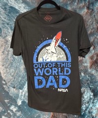 Well Worn NASA Out of this world Dad t-shirt black space rocket Father’s Day