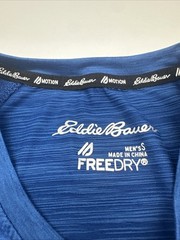 Eddie Bauer T-Shirt Men Small Graphic Print Logo Blue ..#27832
