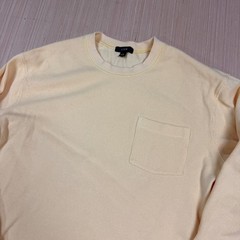 J Crew Oarsman Waffle Pocket T Shirt Medium Retro men’s heavy light yellow