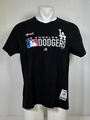 Los Angeles Dodgers MLB Majestic Black Wordmark T-Shirt Men’s LARGE