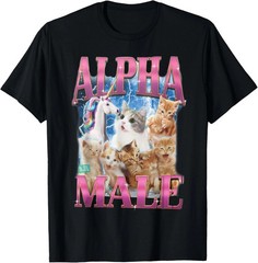 Alpha Male Cat Kitten Funny For Men Women T-Shirt