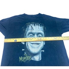 Vintage The Munsters T-Shirt Mens LARGE Black Herman Munster Distressed Graphic