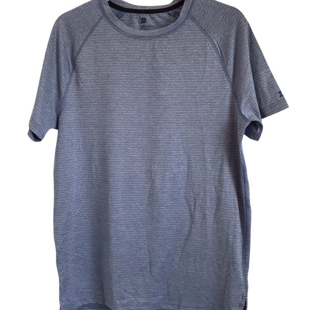 All In Motion Men’s NWT Moisture Wicking Quick Dry Stretch T-Shirt in Blue Small