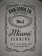 New, INKAHOLIC TATTOO Miami No. 1 “Get Tatted Up” T-Shirt, Men’s Size SMALL Gray
