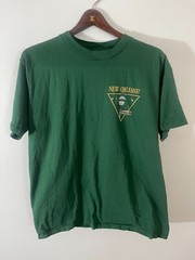VINTAGE 80 New Orleans Work Sucks Bourbon Street Shirt Single Stitch Oneita Sz L