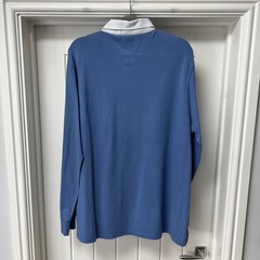 Levi’s Rugby Polo Shirt Men’s XL Blue Relaxed Long Sleeved 100% Cotton Collared