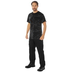 Men’s Midnight Black Camo Camouflage Moisture Wicking T-Shirt