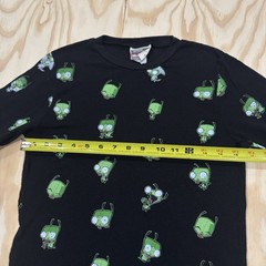 Vintage Invader Zim Thermal Shirt Mighty Fine Medium 2006 Hot Topic Y2K Cartoon