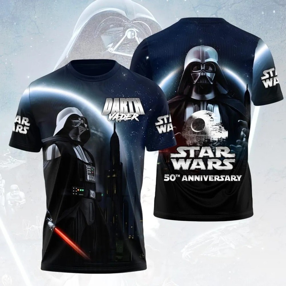 Star Wars 50th Anniversary Darth Vader T-shirt All Over Print Size XS-6XL