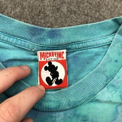 Vintage Disney Blizzard Beach Shirt Mens XL Blue All Over Mickey Inc USA 90s