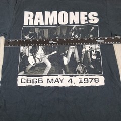Vintage Ramones 1234 T Shirt CBGB May 4, 1978 Black Punk Rock Size Small