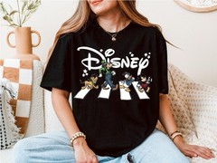 Disney Mickey And Co Walking Road Shirt, Disney Abbey Road T-Shirt