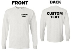Custom T-Shirt DryBlend® 50/50 Long Sleeve, Personalized, Add Your Own Text