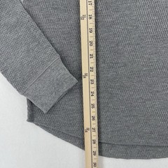 Banana Republic Henley Shirt Mens M Gray Heritage Collection Textured Knit