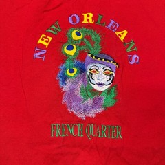 ALSTYLE T Shirt Men XL Red New Orleans French Quarter Mardi Gras Mask