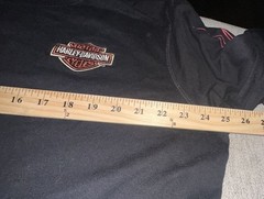 XL Harley-Davidson Motorcycles Black Long Sleeve Shirt with Flame Sleeve Graphic
