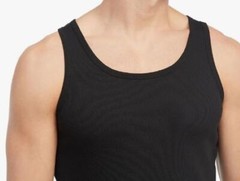 3 TOMMY HILFIGER COTTON BLACK GRAY WHITE RIBBED TANK TOP S M L XL XXL T-SHIRTS