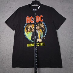 ACDC HIGHWAY TOO HELL Shirt Mens XL BLACK Concert TOUR CLASSIC ROCK Music NWT C