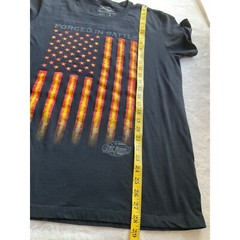 Forged In Battle 7.62 Design T-Shirt Sz Large Black Red Patriotic American Flag