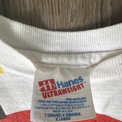 Vintage 1993 Jurassic Park AOP T-Shirt XL Hanes USA Single Stitch Movie Tee