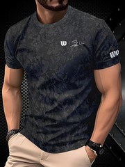 New men’s T-shirt for Summer 2026 quick-drying tennis breathable sportswear