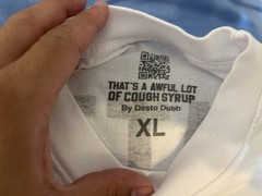 White That’s A Awful Lot of Cough Syrup Men’s XL Streetwear Shirt by Desto Dubb