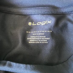 Logix Shirt Mens Medium Blue Performance Dry Wicking UPF Breathable Outdoors