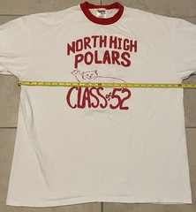 Vtg 90s North High Polars Ringer Shirt XXL Minneapolis School Track PE Grunge 80