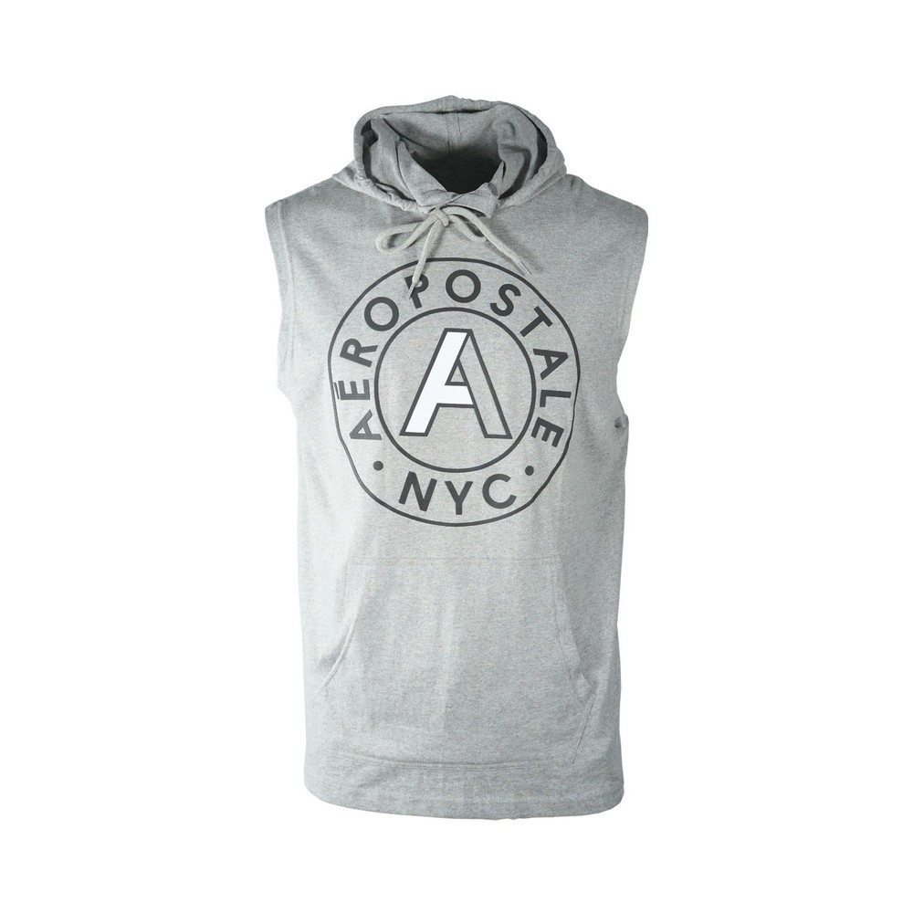 Aeropostale Men’s Grey Tank Hooded Sleeveless (S01) – 1 Pack or 2 Pack