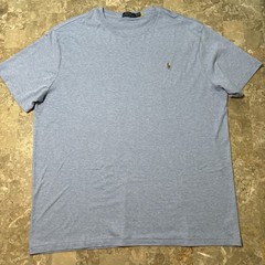 Polo Ralph Lauren Shirt Mens 2XB Big 2X Blue Short Sleeve Pima Soft Flesh Pony