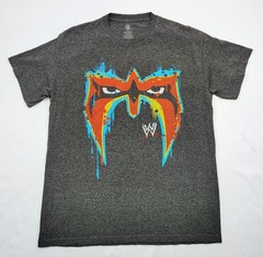 Ultimate Warrior Mask WWE Wrestling T-Shirt Men’s Size Medium Gray EUC!