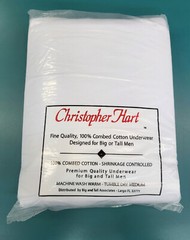 Christopher Hart Players CREW Neck Cotton T-Shirts White (2 -pack) Big and Tall