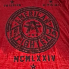 American Fighter Men’s 2XL Big & Tall Red Graphic Print Crew Neck T-Shirt