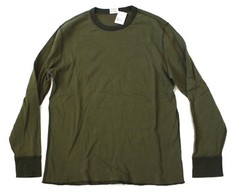 Double Ralph Lauren RRL Green Thermal Reversible Double Knit Crew Shirt Sweater