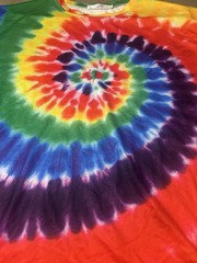 Tie Dye T Shirt Mens Large Rainbow Spiral Festival Hippie Graphic Tee