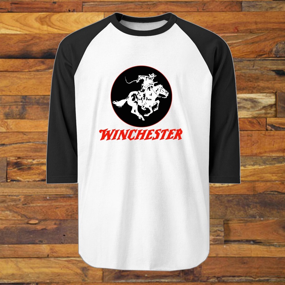 Winchester Gun Pistols Riffle Firearms Men’s Black Raglan S-2XL