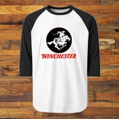 Winchester Gun Pistols Riffle Firearms Men’s Black Raglan S-2XL